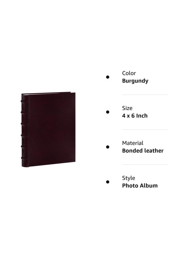 European Bonded Leather Photo Album 4 x 6 Inch Red CLB-346 BG