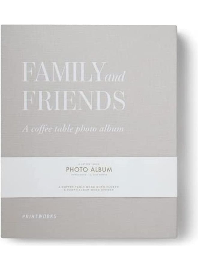 Family and Friends Coffee Table Photo Album Grey