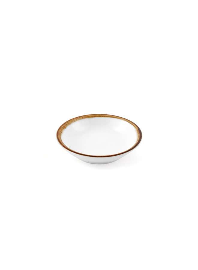 Porcelain Brown,Ivory H232Mocha 9.75 cm Sauce Dish