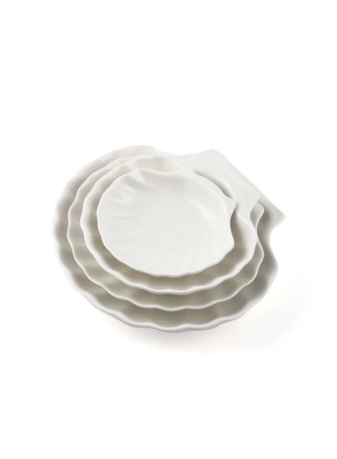 Ivory Porcelain Shell Dish 12.5 cm