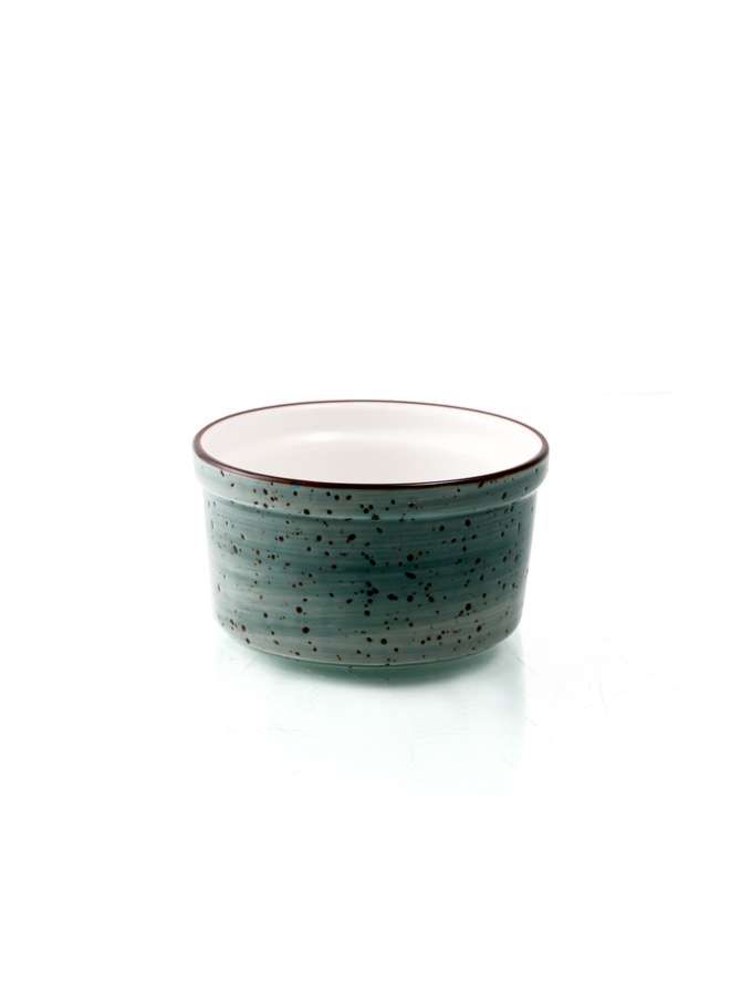 Color Glaze Porcelain Lined Ramekin 9 cm,Green