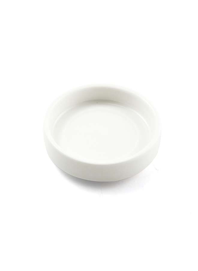 Ivory Porcelain Straight Round Dish 5 cm