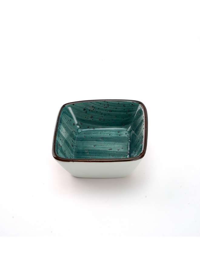 Color Glaze Porcelain Square Dish 7 cm,Green