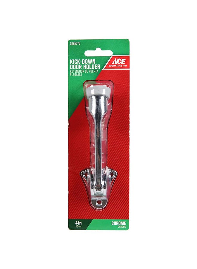 Kick Down Locking Door Holder Silver