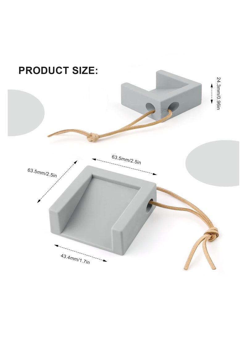 Rubber Door Wedge Anti Skid Grey Stops Adjustable Size Stop No Punch Doorstop Slip Indoors for Gaps from 5 to 20 cm