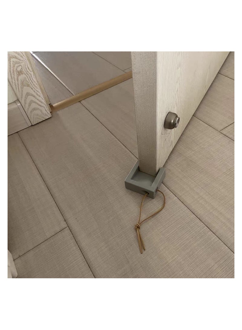 Rubber Door Wedge Anti Skid Grey Stops Adjustable Size Stop No Punch Doorstop Slip Indoors for Gaps from 5 to 20 cm