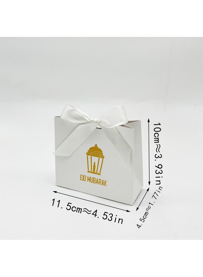 50 Pieces Candy Packaging Cardboard Box For Eid Mubark Ramadan Kareem Party Souvenir Gift Boxes Oil Lamp Pattern