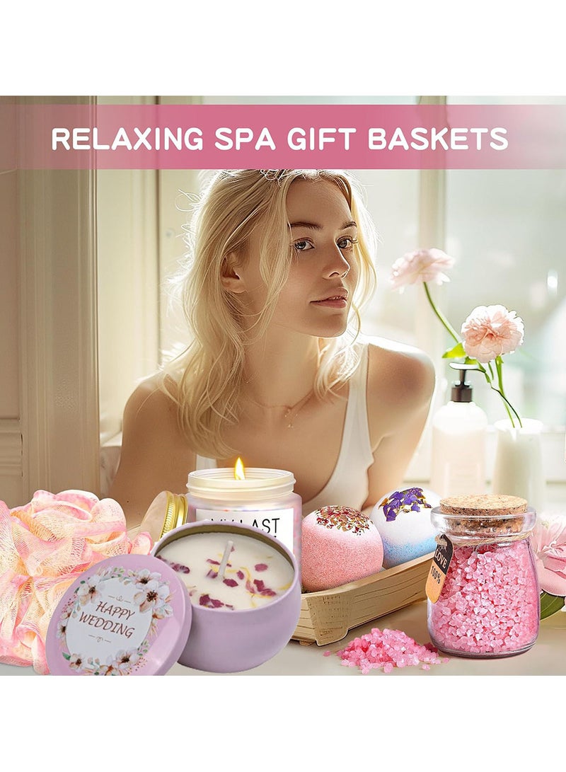 Gifts Basket for Women - Birthday Gift Box Set Contains 16 Items Inspirational Gift,Relaxing Spa Care Package for Women Friendship,Friend Gifts for Women