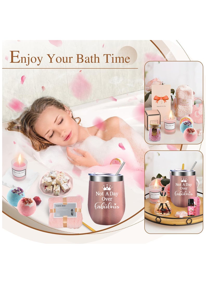 Gifts Basket for Women - Birthday Gift Box Set Contains 16 Items Inspirational Gift,Relaxing Spa Care Package for Women Friendship,Friend Gifts for Women