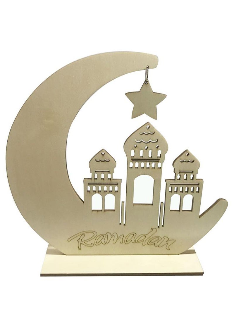 Eid And Ramadan Eid Mubarak Moon Mosque Plaque Beige