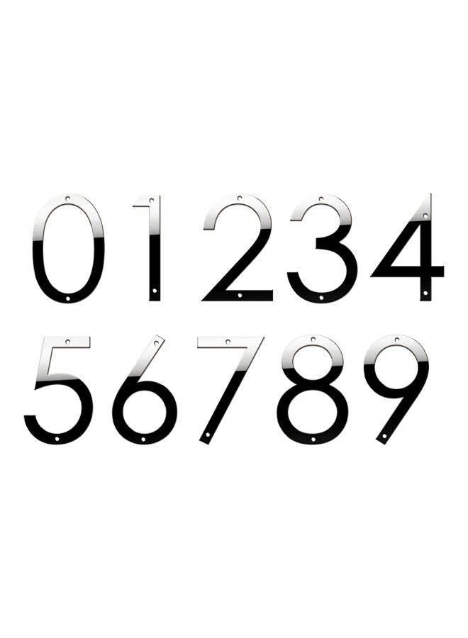 3D Number 4 Designed House Decorative Plaque Black 5inch