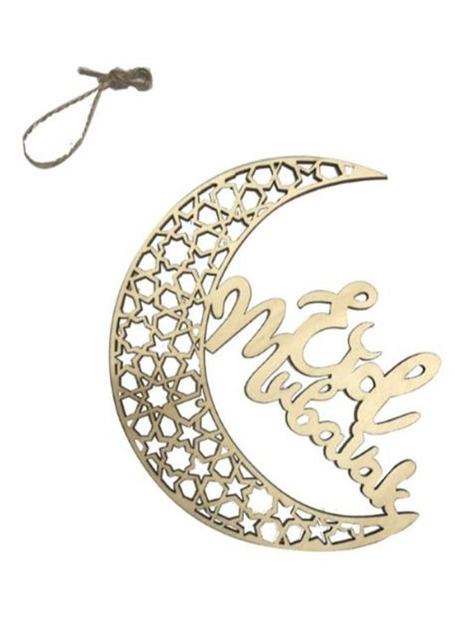 Eid And Ramadan Mubarak Moon Mosque Plaque Beige