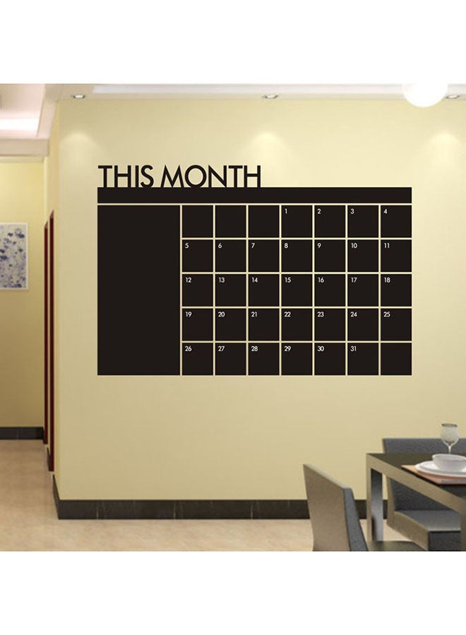 Month Plan Chalkboard Memo Black/White