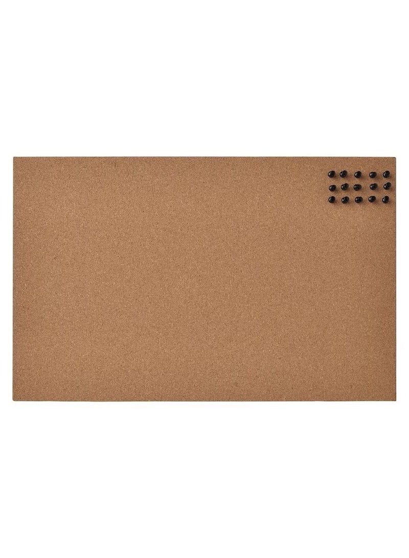 FLÖNSA Memo board with pins, cork, 52x33 cm