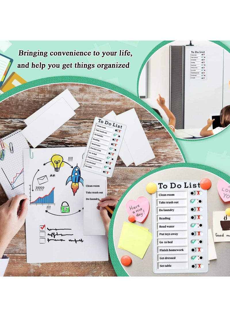 Chore Chart, Daily to Do List, Memo Checklist Board, Portable Detachable Planning Reminder DIY Home Check Items and Form Good Habit (4 Pcs)