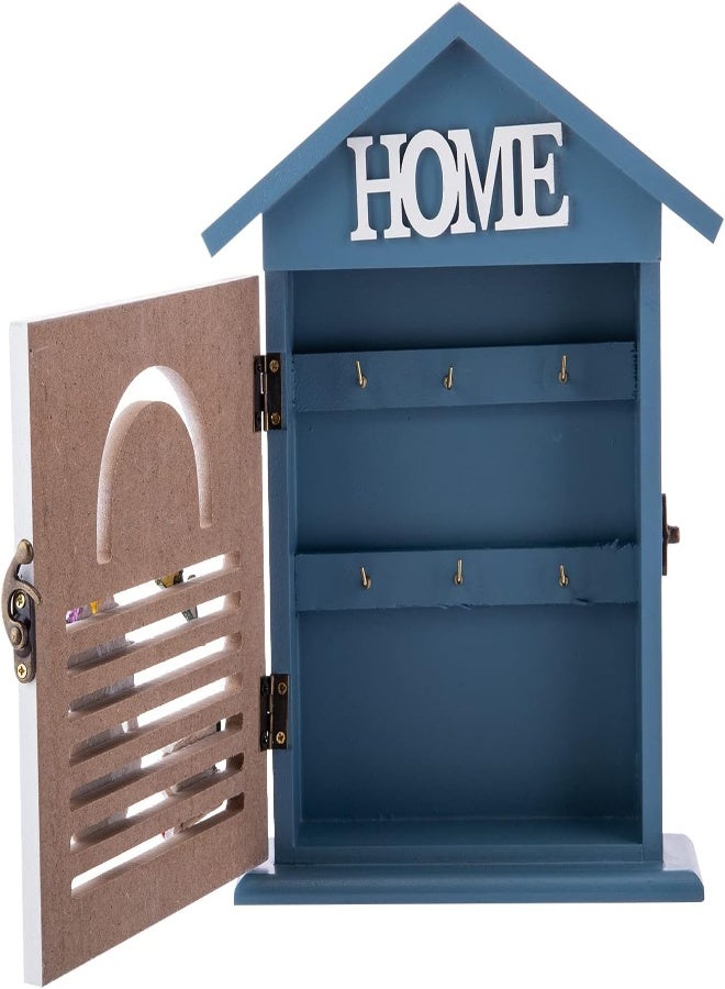 AKDC Key Holder Box 6Cm X 20Cm X 27Cm Blue & Brown