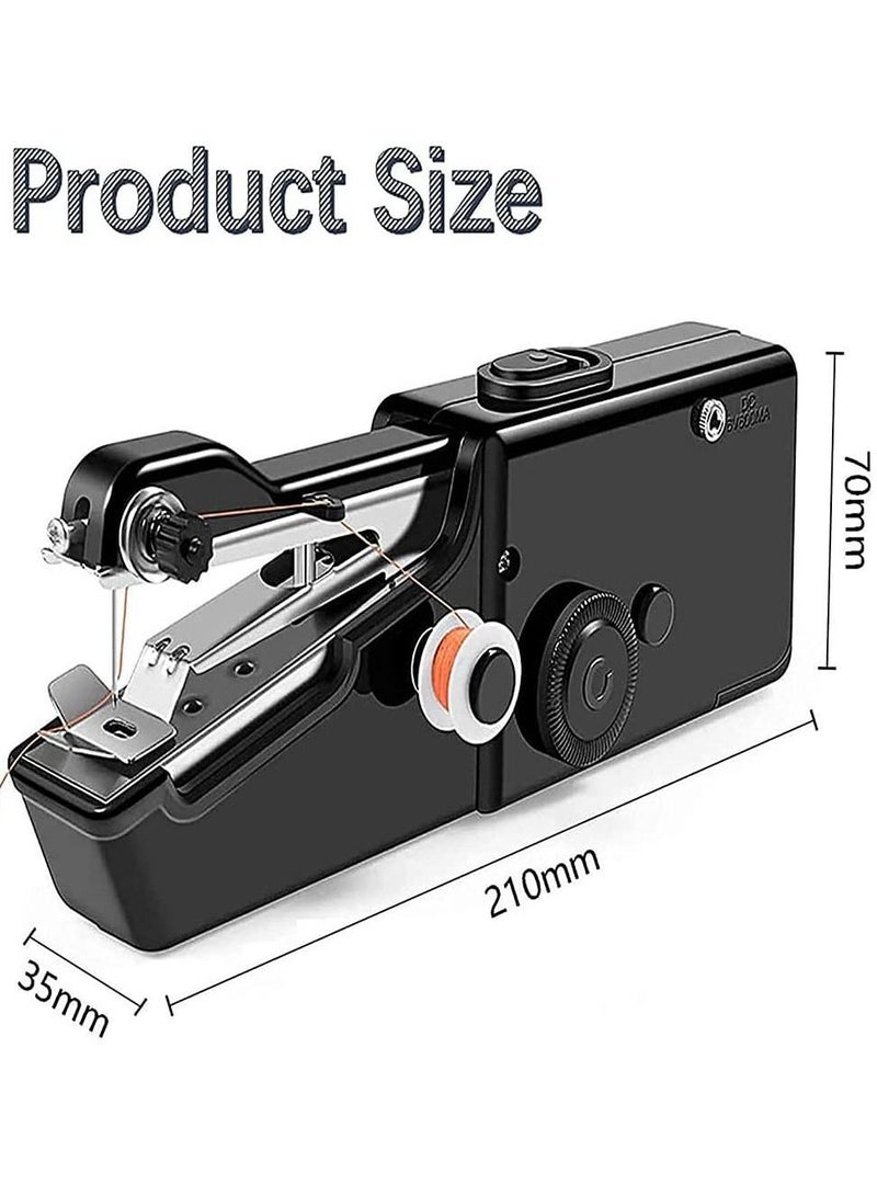 Handheld Sewing Machine Hand Held Device Tool Mini Portable Cordless Essentials for Home Quick Repairing and Stitch Handicrafts Easy to Operate Beginners