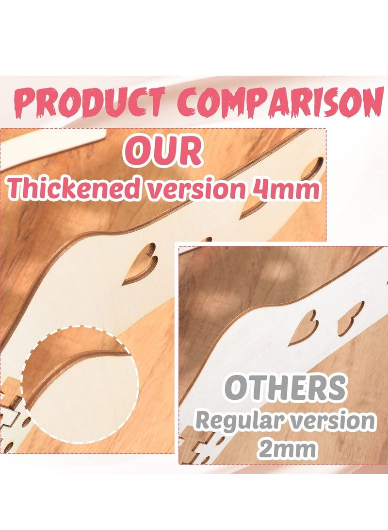 SYOSI Wooden Sock Blockers for Knitting, Adjustable Blocker Knitting Crochet Stocking Display Molds Knit Form Stretchers (4 Pieces)