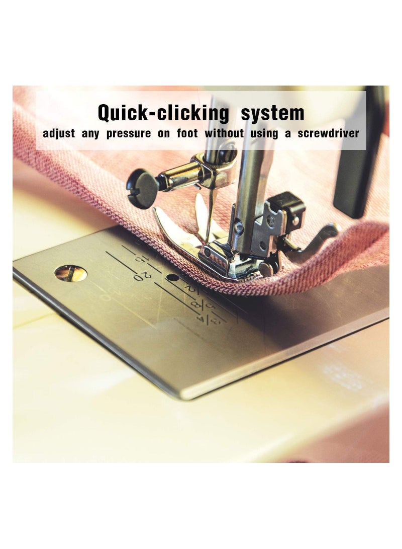 6pcs Straight Stitch Foot Snap On Sewing Machine Presser Will Fit for Singer, Brother, Janome, Toyota, Etc Domestic Machines, Zig Zag Most Machines