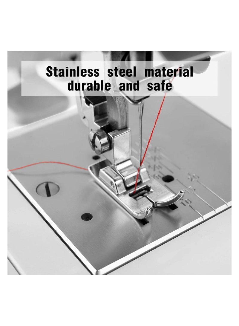 6pcs Straight Stitch Foot Snap On Sewing Machine Presser Will Fit for Singer, Brother, Janome, Toyota, Etc Domestic Machines, Zig Zag Most Machines