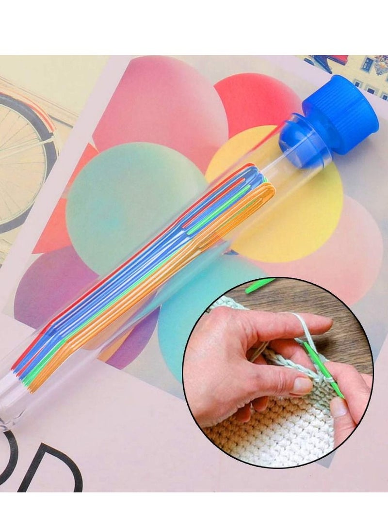 8PCS Jumbo Bent Tapestry Needle Large Eyes Blunt Yarn Needles Knitting Darning Sewing Weaving for Beading Quilting Crochet