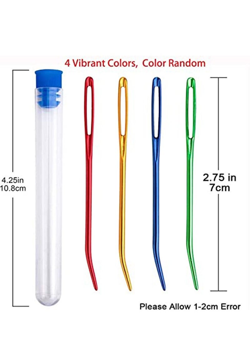 8PCS Jumbo Bent Tapestry Needle Large Eyes Blunt Yarn Needles Knitting Darning Sewing Weaving for Beading Quilting Crochet
