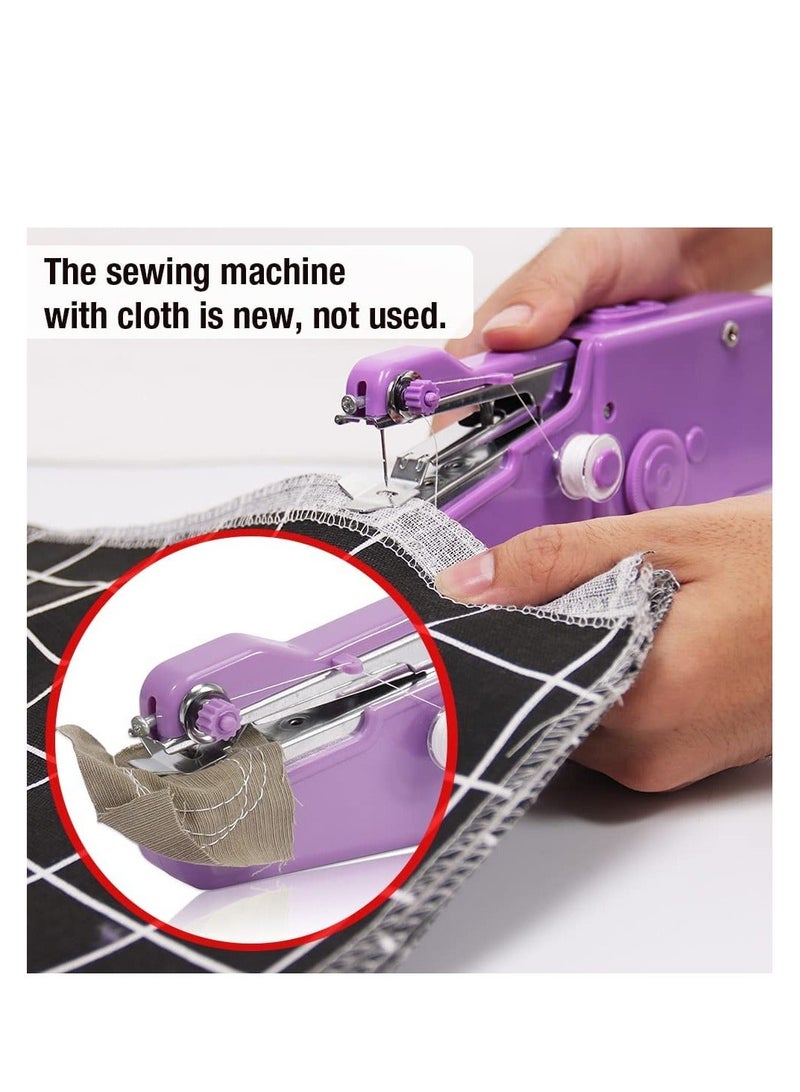 SYOSI Handheld Sewing Machine Hand Held Device Tool Mini Portable Cordless Essentials for Home Quick Repairing and Stitch Handicrafts Easy to Operate Beginners