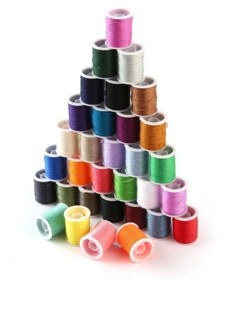 60 Pcs Colors Mini Sewing Thread Spools and Bobbins for Machine, Hand