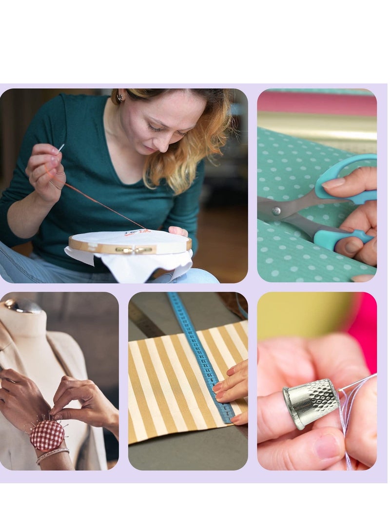 Portable Sewing Kit for Beginners - Travel-friendly Mini Set with Scissors, Thimble, and Tape Measure Emergency Repairs DIY Projects