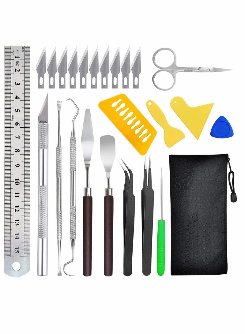 Craft Weeding Tools for Vinyl Kits, Including Scissor Tweezers Silhouettes Cameos Lettering Spatula