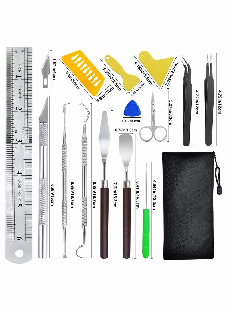 Craft Weeding Tools for Vinyl Kits, Including Scissor Tweezers Silhouettes Cameos Lettering Spatula