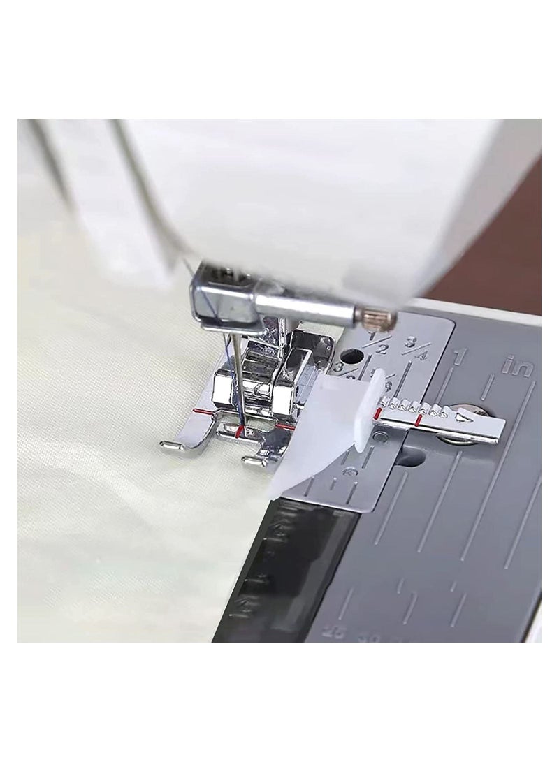 Adjustable Guide Sewing Machine Presser Foot, Fits for Low Shank Domestic Machine, Snapping On Brother, Babylock, Singer, Janome , Juki, New Home and More Machines