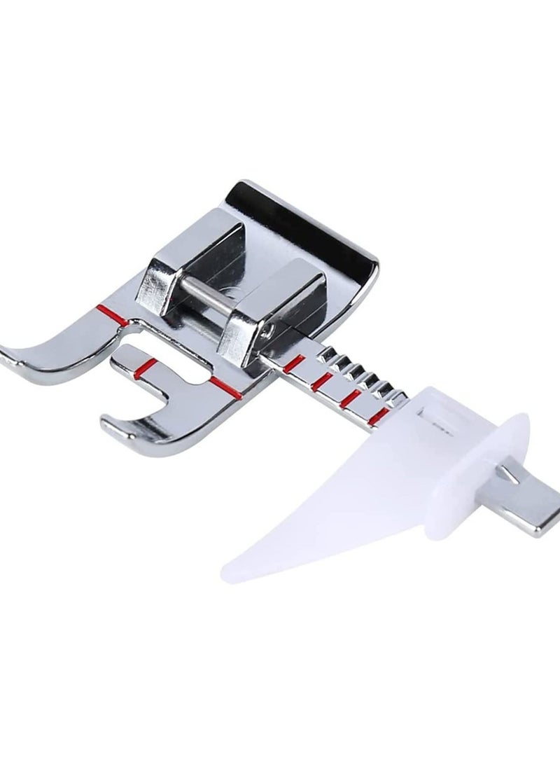 Adjustable Guide Sewing Machine Presser Foot, Fits for Low Shank Domestic Machine, Snapping On Brother, Babylock, Singer, Janome , Juki, New Home and More Machines