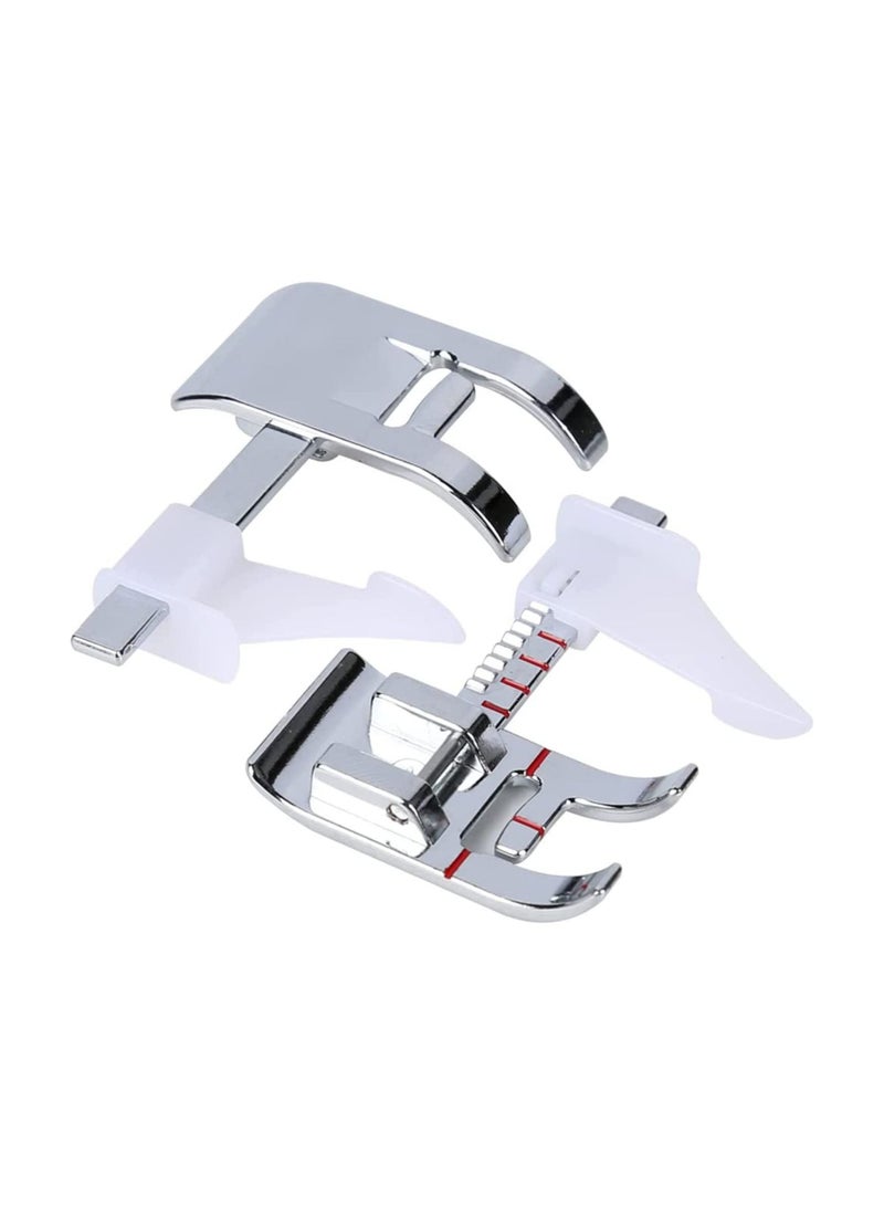 Adjustable Guide Sewing Machine Presser Foot, Fits for Low Shank Domestic Machine, Snapping On Brother, Babylock, Singer, Janome , Juki, New Home and More Machines