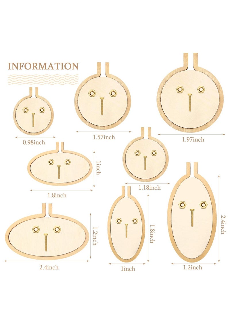 SYOSI 16 Pack Mini Wooden Embroidery Hoop Cross Stitch Ring for DIY Art Craft Handy Sewing Hoops