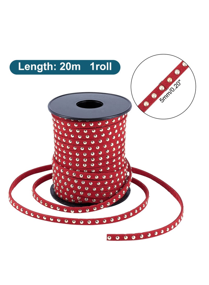 Faux Leather Cord, Faux Leather Beading String Rivet, Suitable for Necklaces, Bracelets, Jewelry Making (21.9 Yard 5mm)