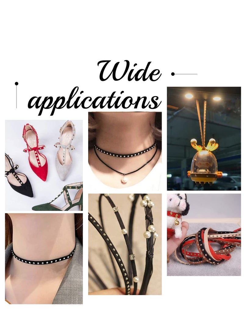 Faux Leather Cord, Faux Leather Beading String Rivet, Suitable for Necklaces, Bracelets, Jewelry Making (21.9 Yard 5mm)