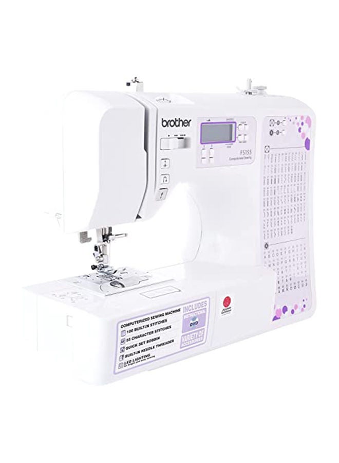 FS155 Computerized Electric Sewing Machine with LCD Display wide array of professional features 100 Built-in Utility and Decorative Stitches |55 Built-in Character Stitches and Quickset Drop-in |FAST bobbin winding system and Start/stop button | Reverse/auto lock button and Slide sewing speed controller | Max stitch width 7mm and Max stitch length 5mm |White color |  Made in Vietnam
Bobbin FS155 White