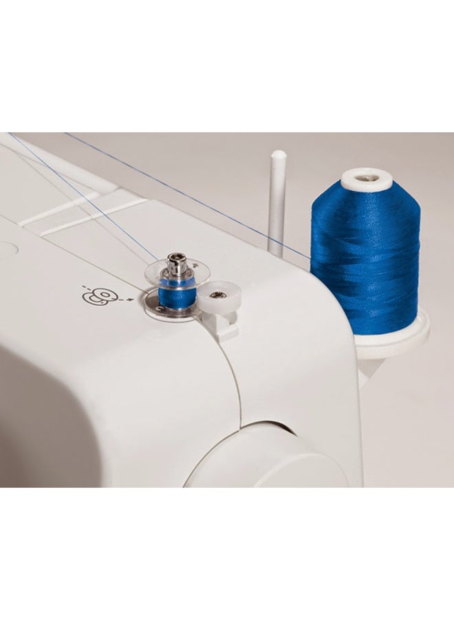 Promise Portable Sewing Machine With 12 Built-In Stitches, Reverse Function, Foot Controller, Free Arm, Adjustable Stitch Length And Width, Auto Bobbin Winding, And Storage SGM-1412 White