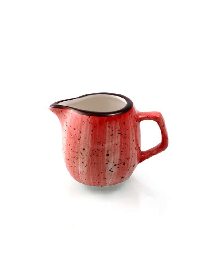 Decorative Porcelain Red Creamer 120 ml