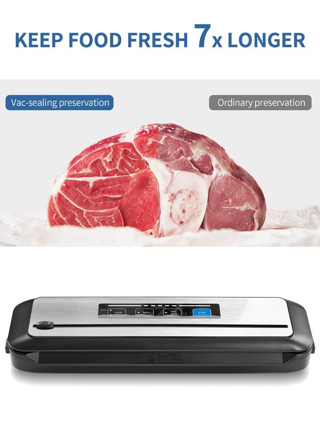 INKBIRD Vacuum Sealer Machines 80kpa One-touch Automatic Food Preserving Machine with Sealer Bags Storage Built-in Cutter Vacuum Packer Machine for Sous Vide Cooking Dry and Moist Food Modes