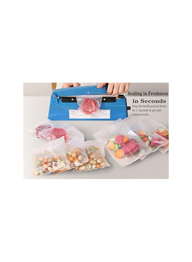 Heat Sealer Manual Bags Sealer Heat Sealing Machine 8 Inch Impulse Sealer Machine For Plastic Bags Pe Pp Bags With Extra Replace Element Grip