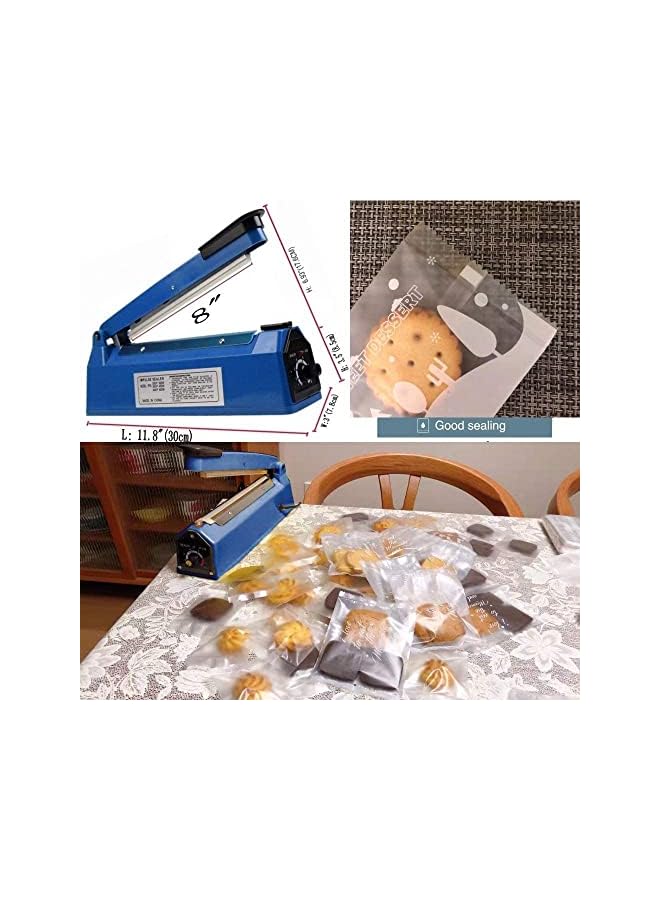 Heat Sealer Manual Bags Sealer Heat Sealing Machine 8 Inch Impulse Sealer Machine For Plastic Bags Pe Pp Bags With Extra Replace Element Grip