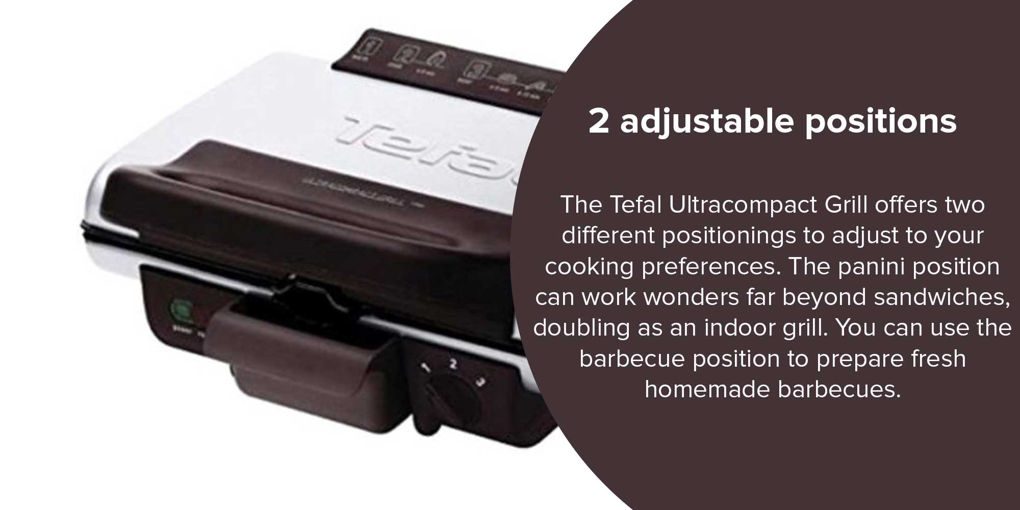 Grill | Ultra compact Barbecue / BBQ Grill / Sandwich Maker |  Silver | 2 Years Warranty GC302B28 Silver