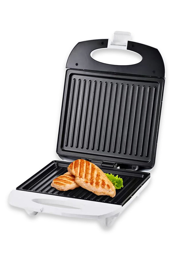 4 Slice Grill Maker – Non-Stick Grill Plate with Cool Touch Body | Power On & Ready Indicator with Overheat Protection - Convenient Handle Locking System | Easy Grill Maker 1400 W SGT-842N1 White