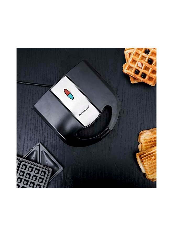 3 In 1 Multiplate Sandwich Maker 750 W OMSM2428 Black/Silver