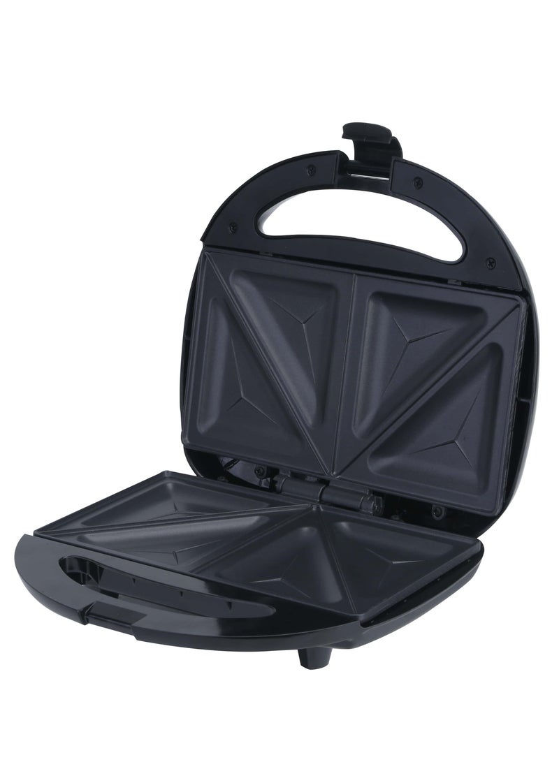 2 Slice Sandwich Maker with Non-Stick Plates | Overheat Protection, Power On/Off and Ready Indicator | Perfect for Breakfast 750 W SSM-884 Black/Silver