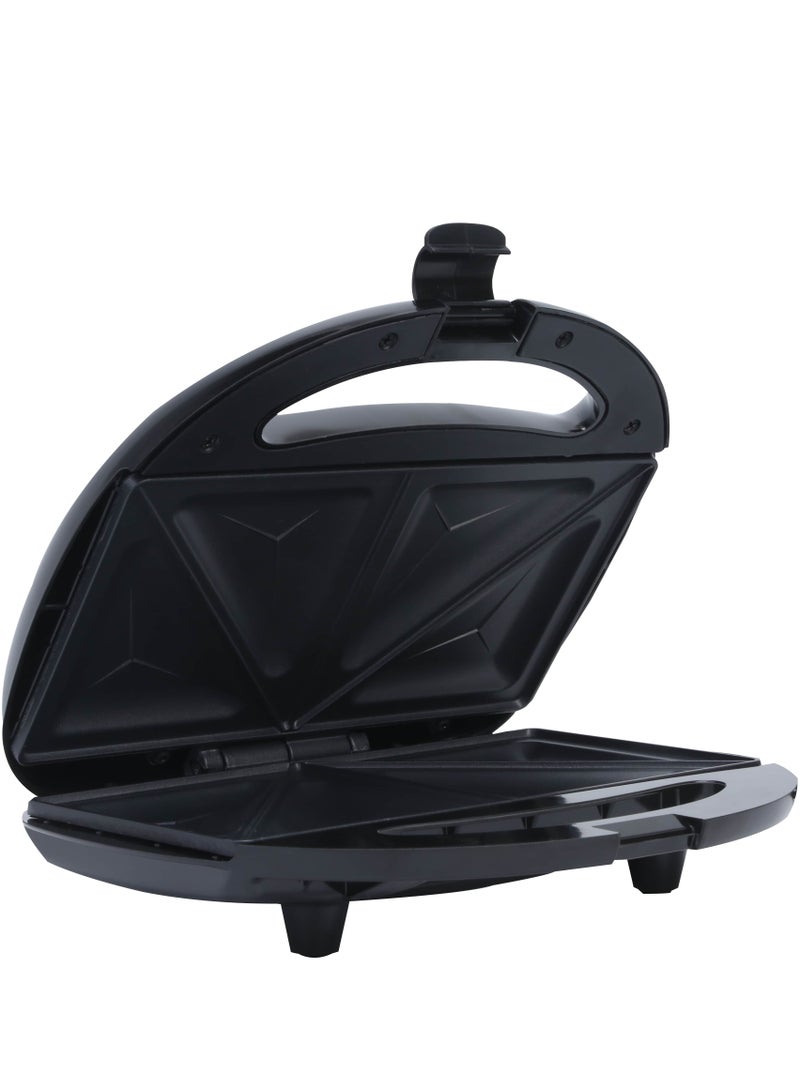 2 Slice Sandwich Maker with Non-Stick Plates | Overheat Protection, Power On/Off and Ready Indicator | Perfect for Breakfast 750 W SSM-884 Black/Silver