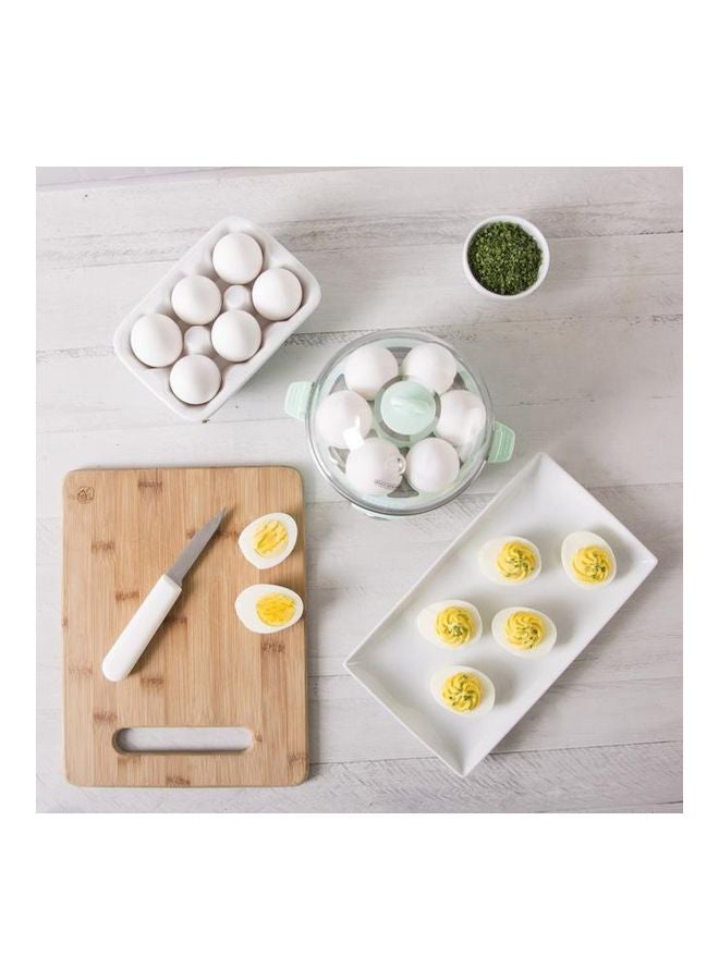 Rapid Egg Cooker: 6 Egg Capacity Electric Egg Cooker For Hard Boiled Eggs, Poached Eggs, Scrambled Eggs, Or Omelets With Auto Shut Off Feature 360 W DEC005AQ Green/Clear
