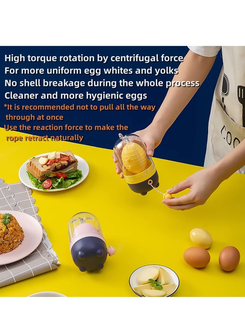 Golden Egg Maker Hand-Pull, Egg Scrambler Shaker, Kitchen Cooking Tools Whisk Spinner Gadgets, Suitable For Making Hard Boiled Eggs